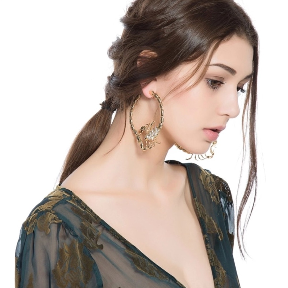 Scorpion Hoop Earrings